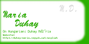 maria duhay business card